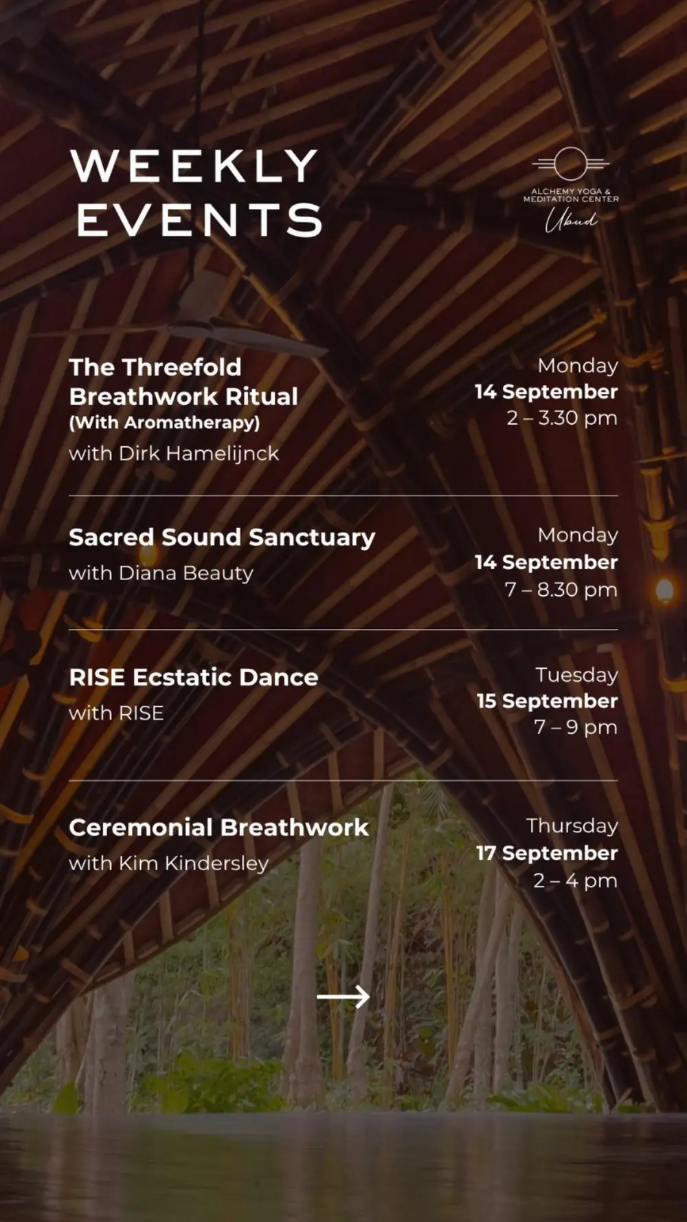 This Week at Alchemy Yoga & Meditation Center
