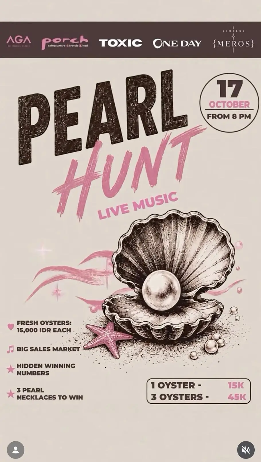 PEARL HUNT at Porch Kitchen & Bar Bali