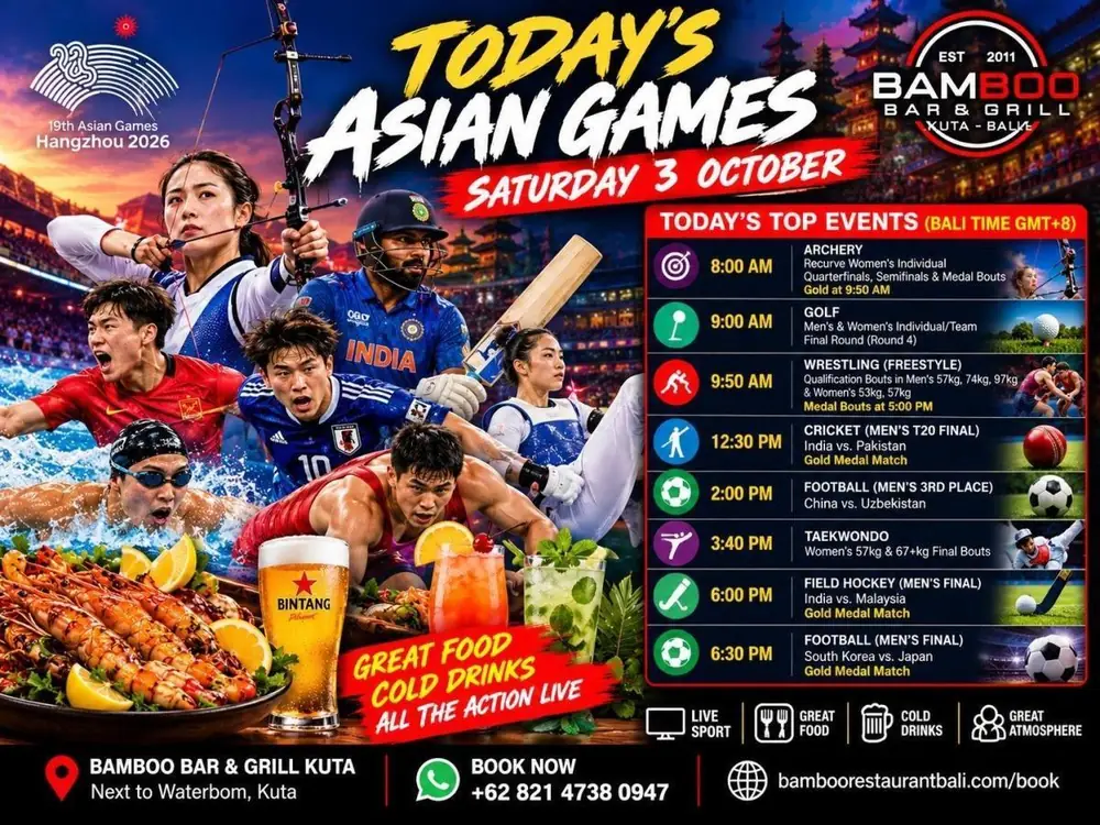 Asian Games Action Saturday