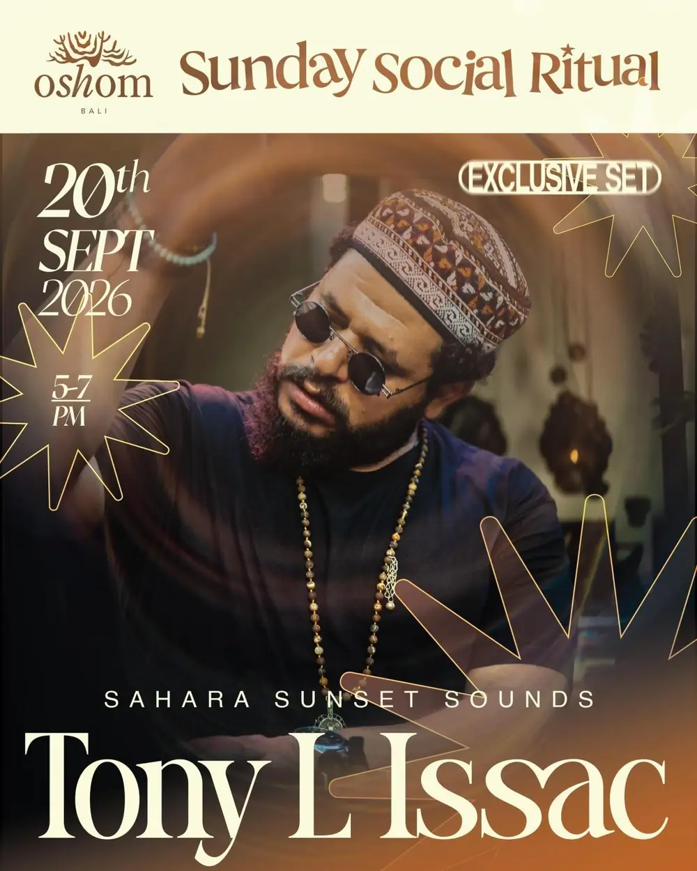 SUNday Social Ritual with Tony L Issac at Oshom Bali