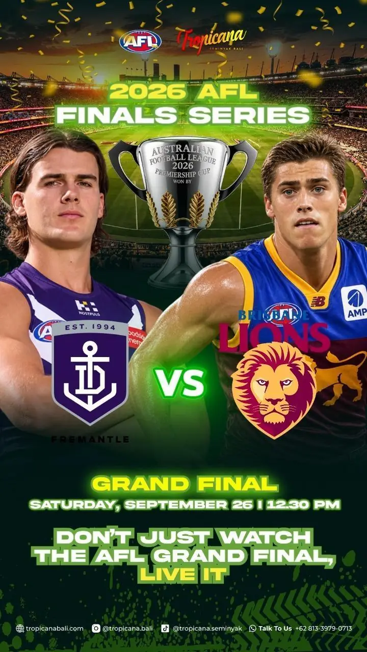 AFL Grand Final 2026: Fremantle vs Brisbane Lions at Tropicana Bali