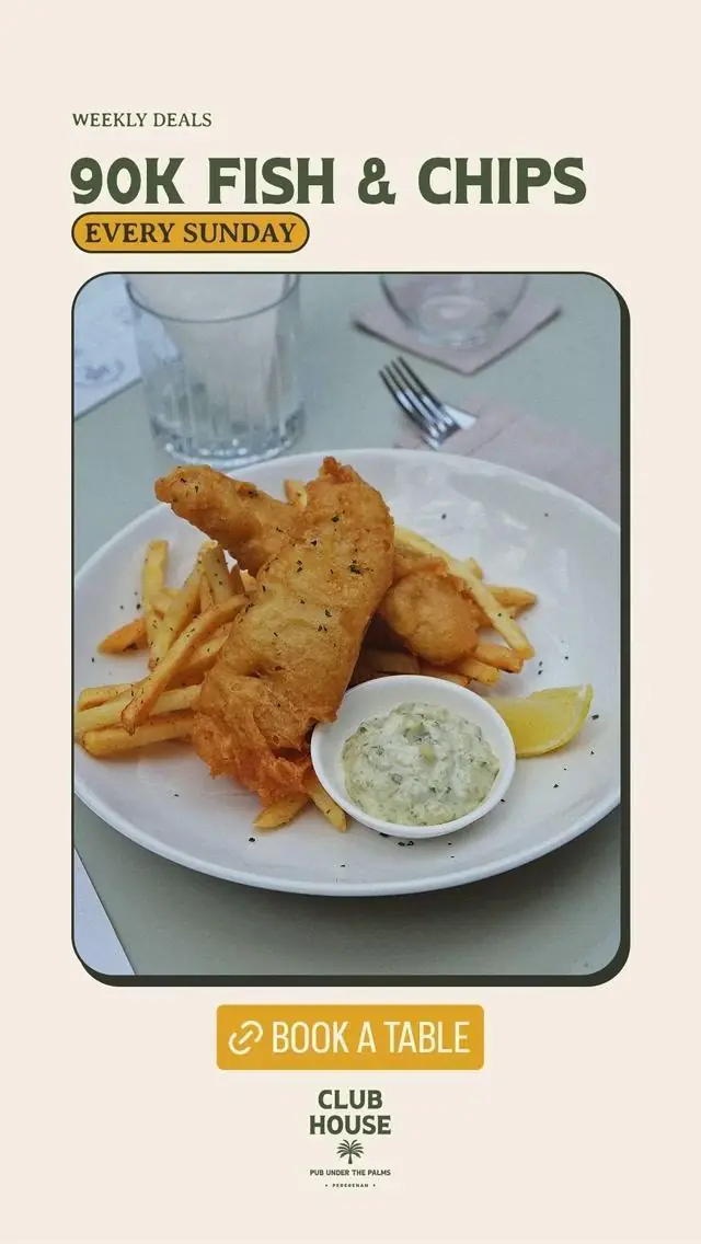 Weekly Deals: Fish & Chips at Club House Pererenan