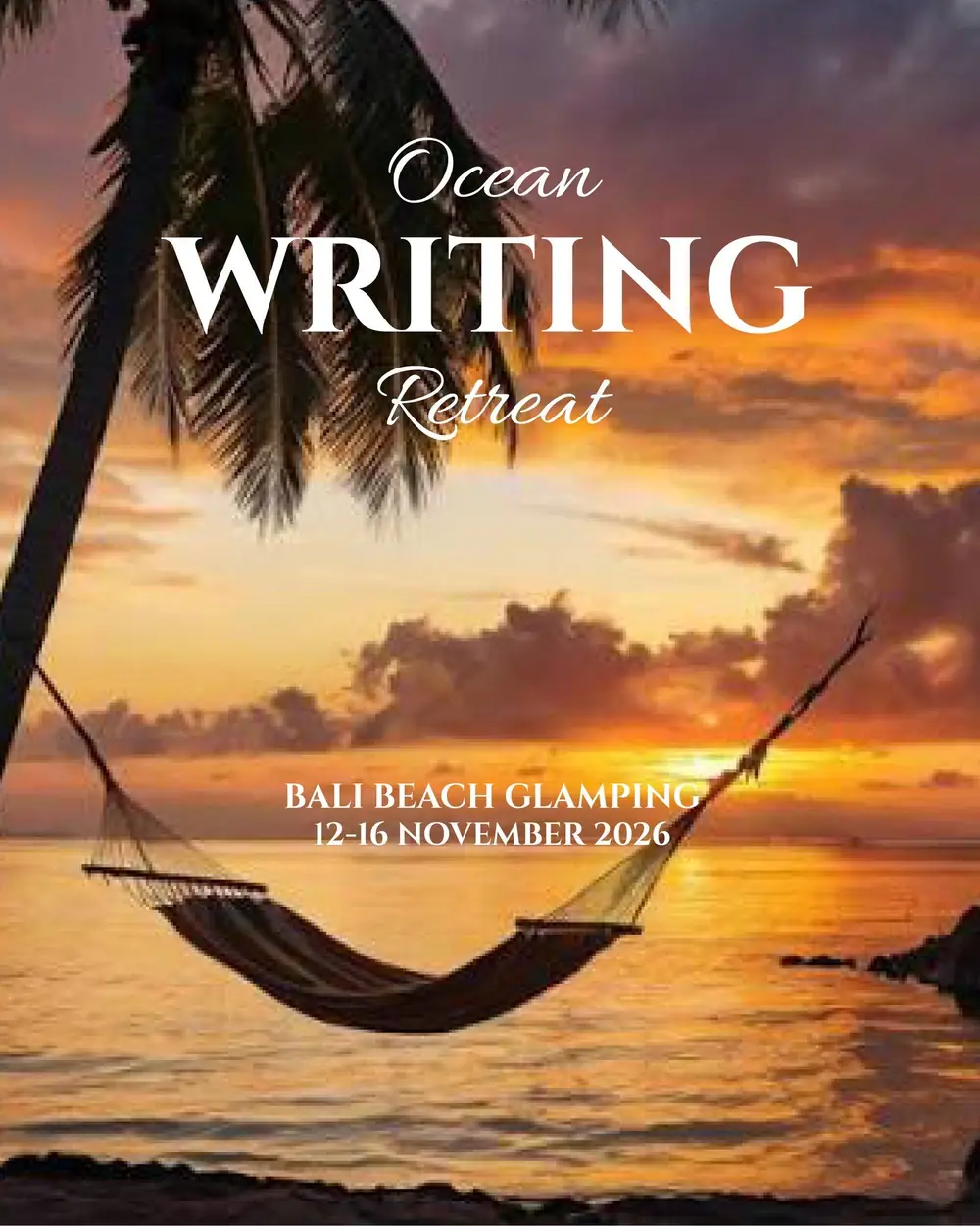 Ocean Writers Retreat at Bali Beach Glamping, 12-16 November