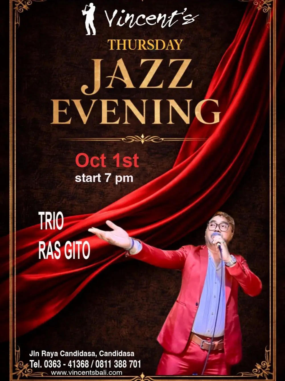 Live Jazz and Fine Dining with Trio Ras Gito