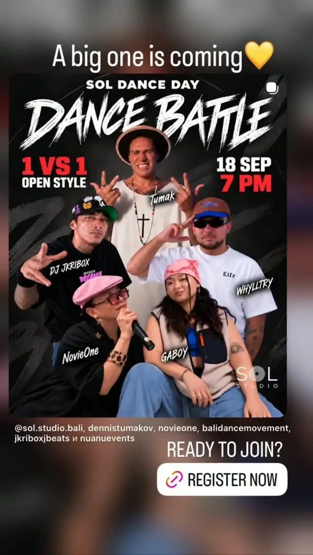 Sol Dance Day: Dance Battle 1 vs 1 Open Style