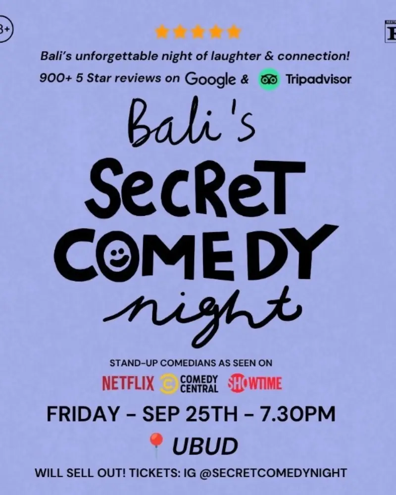SECRET COMEDY NIGHT - SEP 25TH (Live in Ubud) - 7.30PM