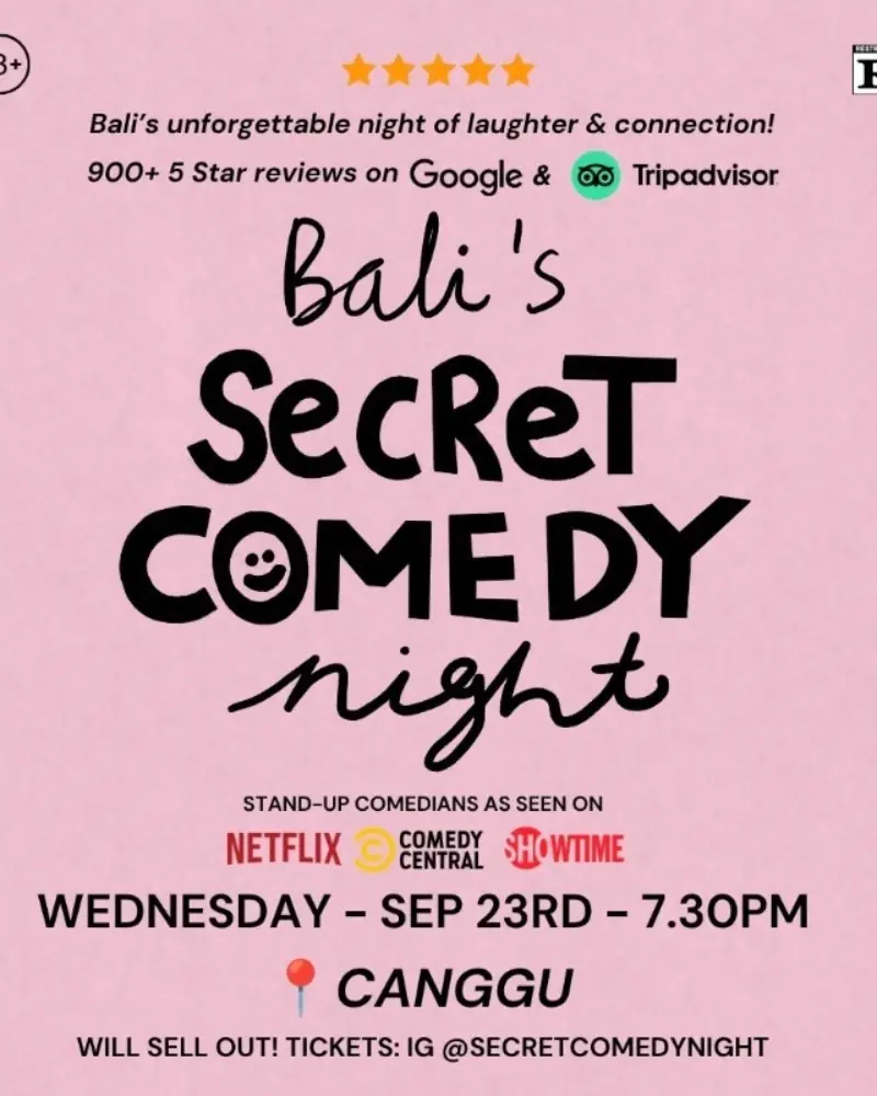 SECRET COMEDY NIGHT - SEP 23RD (Live in Canggu) - 7.30PM