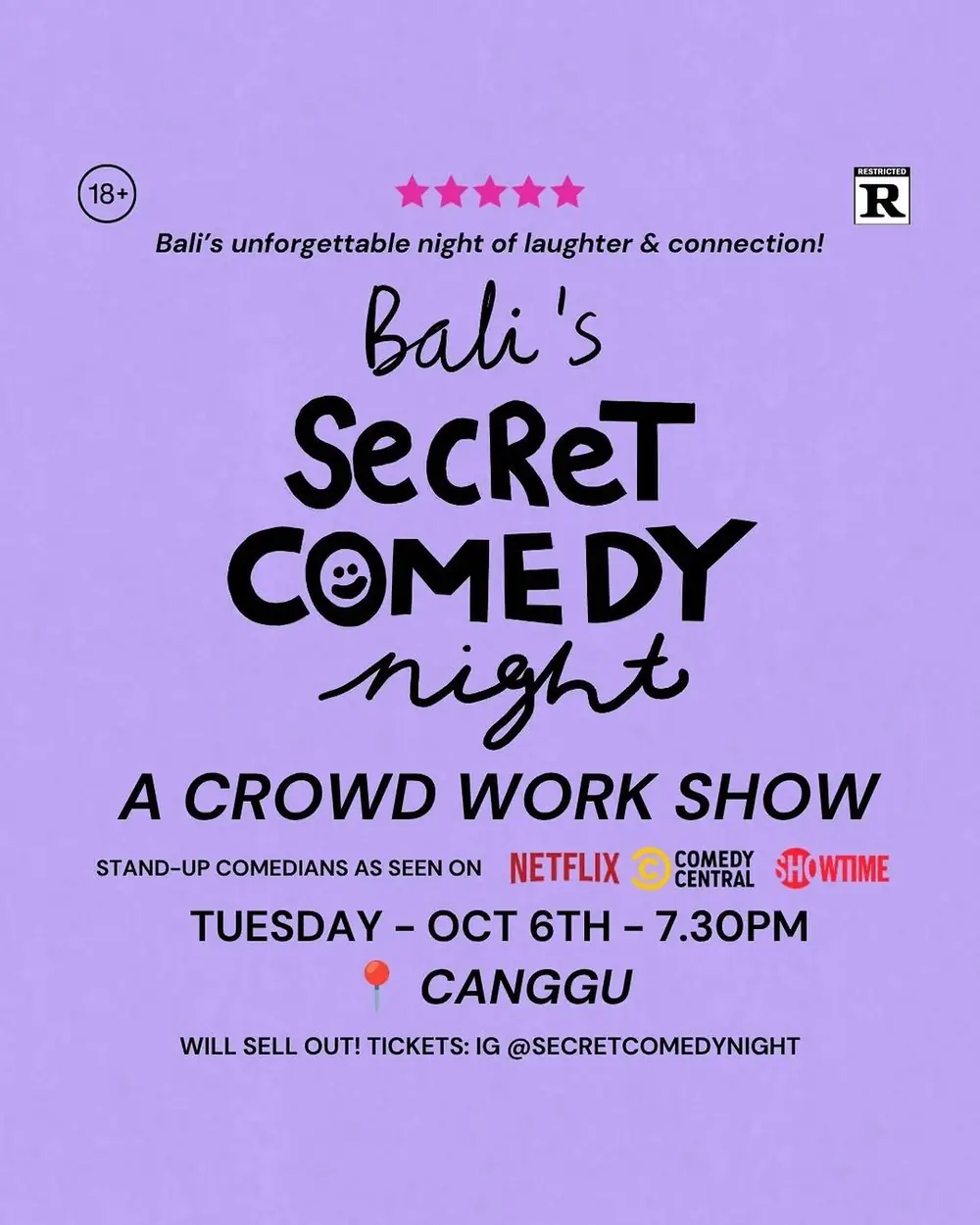 Bali's Secret Comedy Night: A Crowd Work Show