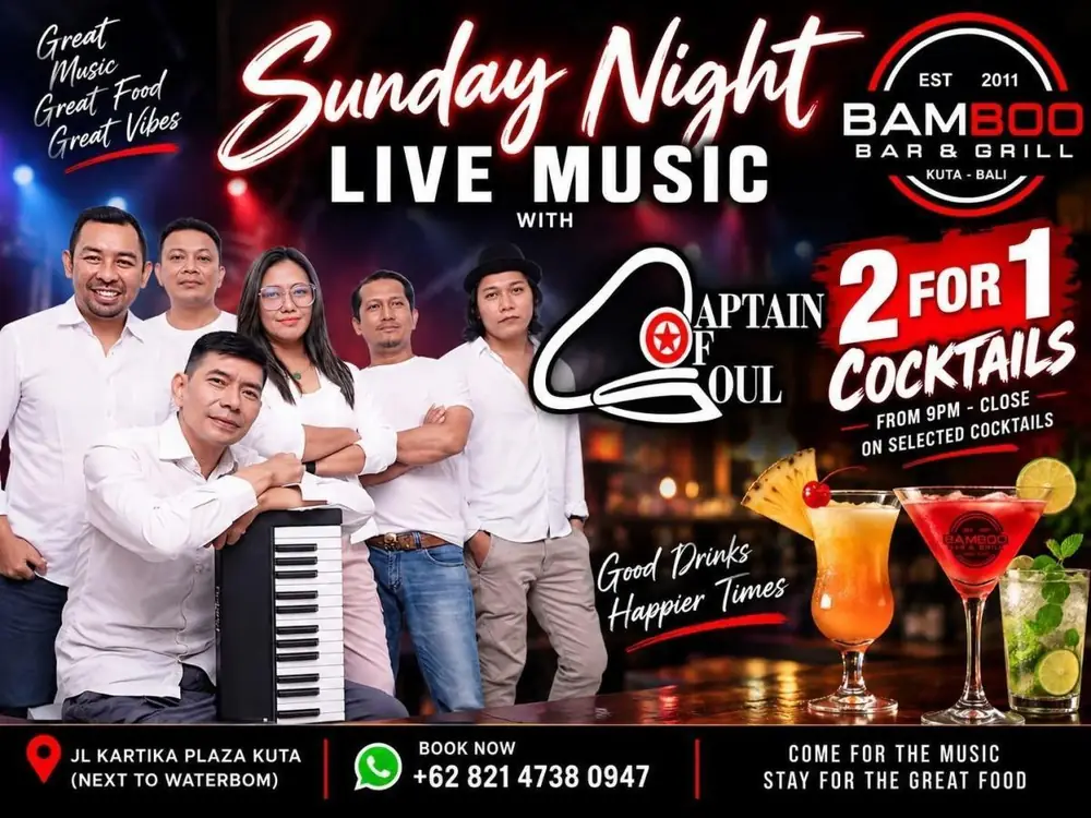 Captain of Soul at Bamboo Bar & Grill Kuta