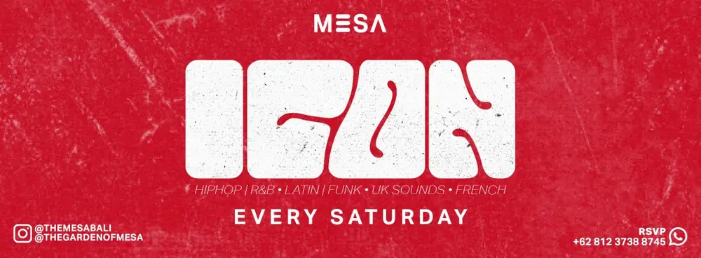 ICON Saturdays at The Mesa Bali, 10 October