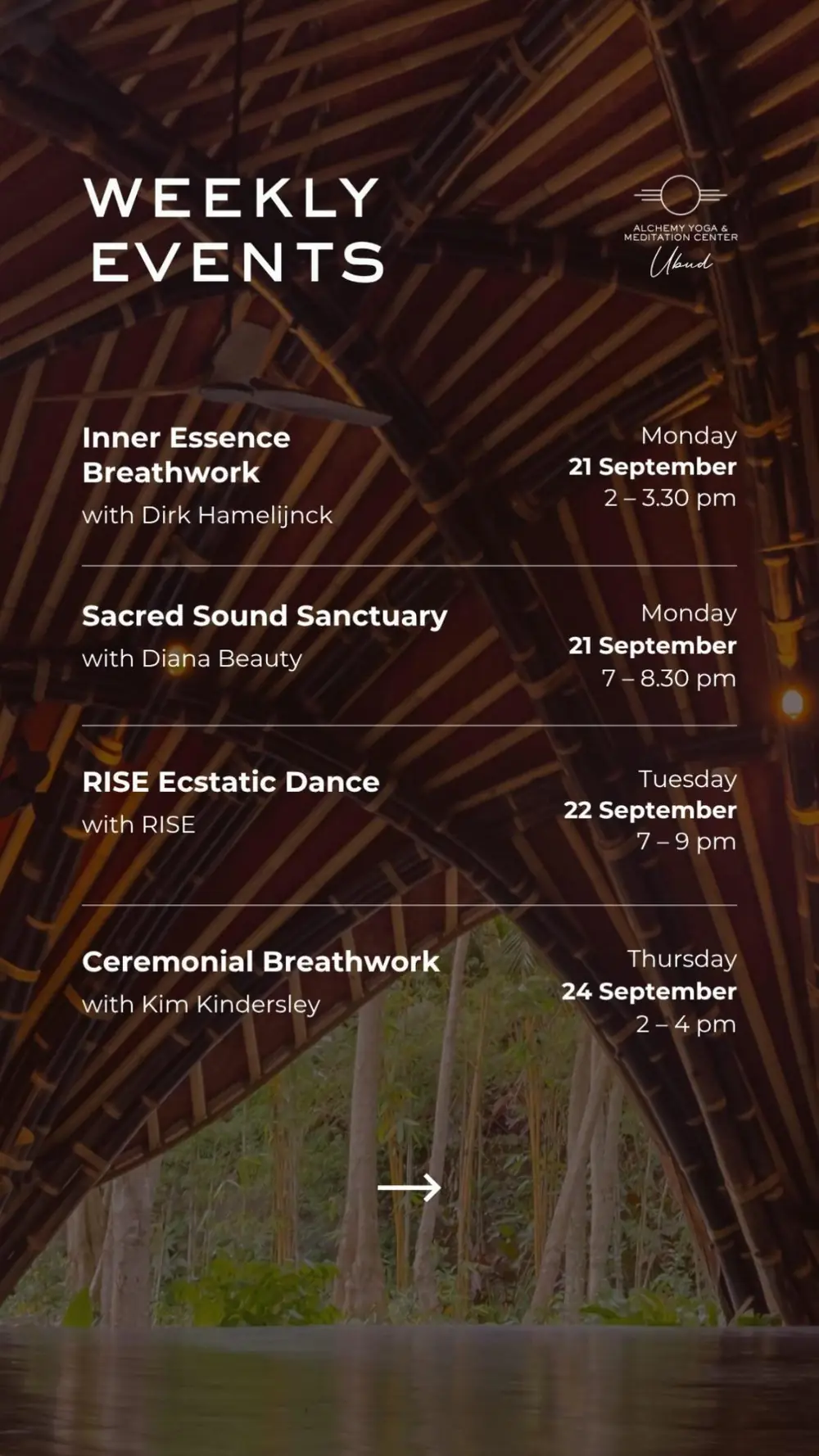 This Week at Alchemy Yoga & Meditation Center