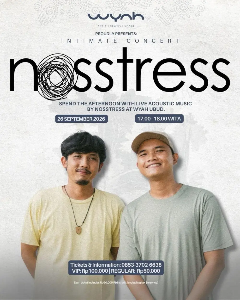 Intimate Concert with No Stress Bali at WYAH Ubud