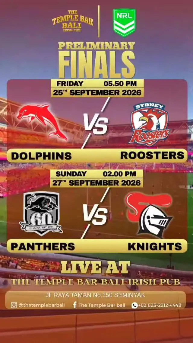 Preliminary Finals: Dolphins vs Roosters & Panthers vs Knights