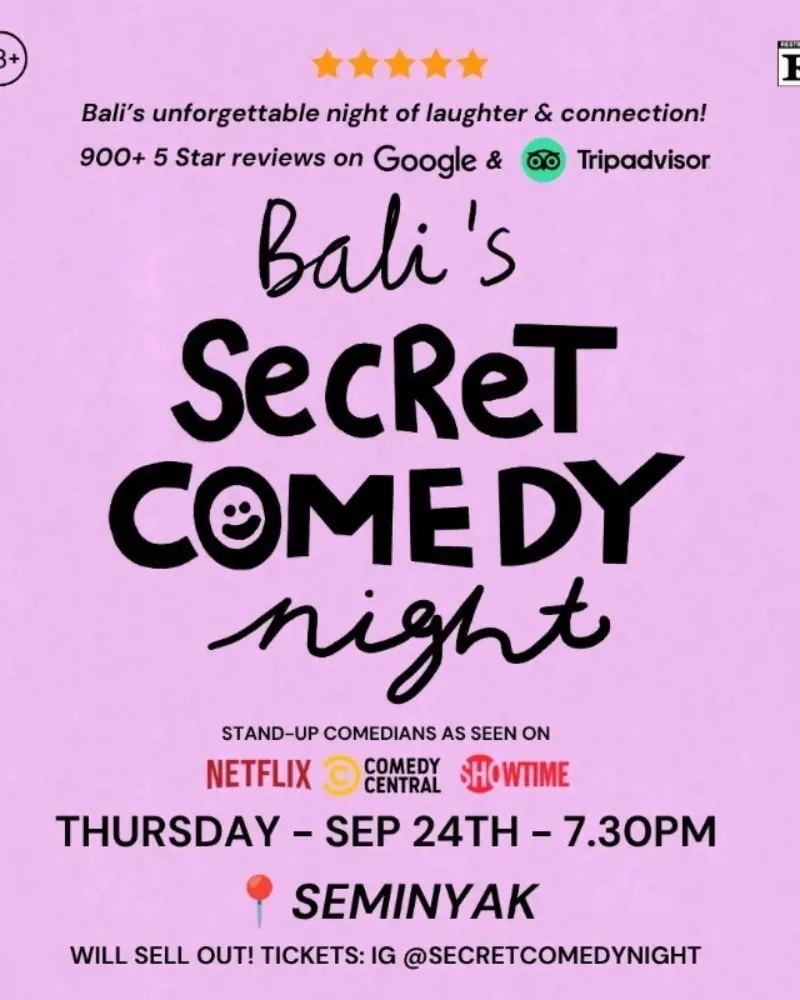 SECRET COMEDY NIGHT - SEP 24TH (Live in Seminyak) - 7.30PM