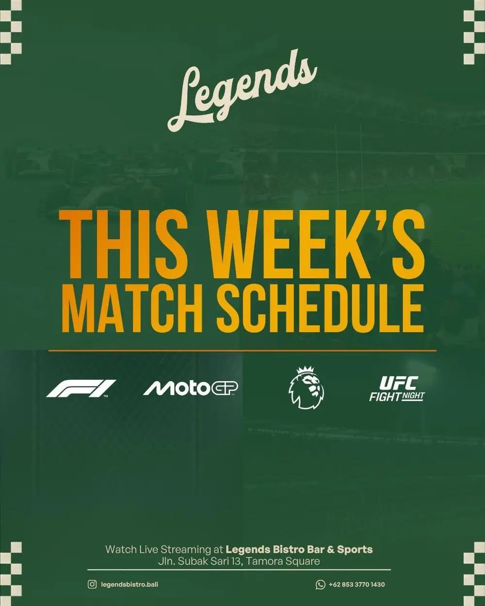 Weekly Sports Schedule